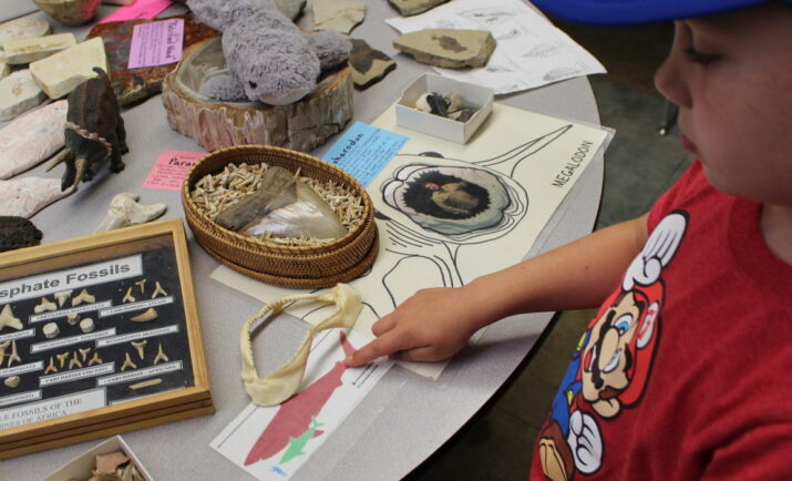 TNC SEEK 2022_Nature Rocks_camper showing shark fossil