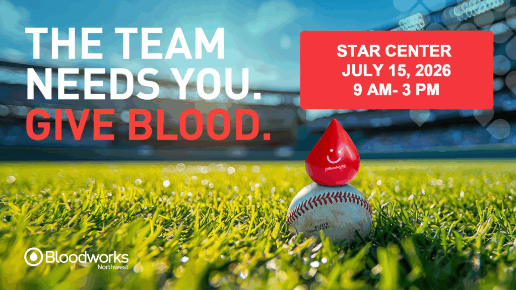 Blood drive at STAR Center, July 15 from 9 am-3 pm